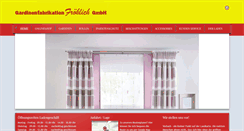 Desktop Screenshot of froehlich-gardinen.de